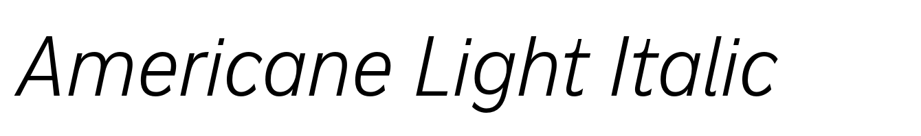 Americane Light Italic
